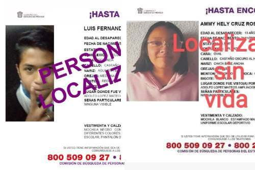 Localizan a adolescentes desaparecidos en Atizapán de Zaragoza; ella sin vida, el grave en un hospital